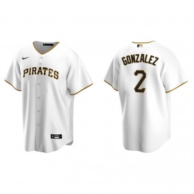 Men's Pittsburgh Pirates Erik Gonzalez White Replica Home Jersey