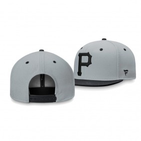 Pittsburgh Pirates Team Gray Black Snapback Hat