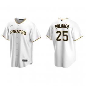Men's Pittsburgh Pirates Gregory Polanco White Replica Home Jersey