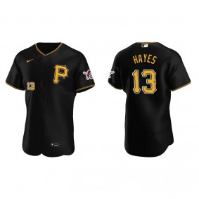 Men's Pittsburgh Pirates Ke'Bryan Hayes Black Authentic Alternate Jersey
