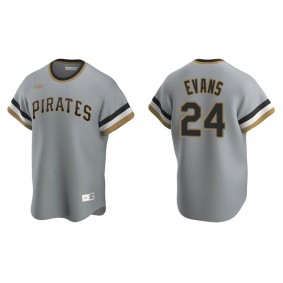 Men's Pittsburgh Pirates Phillip Evans Gray Cooperstown Collection Road Jersey