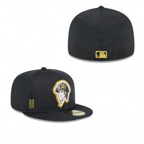 Men's Pittsburgh Pirates Black 2024 Clubhouse 59FIFTY Fitted Hat