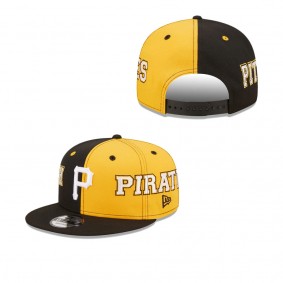 Men's Pittsburgh Pirates Black Gold Team Split 9FIFTY Snapback Hat