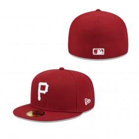 Men's Pittsburgh Pirates Cardinal Logo 59FIFTY Fitted Hat
