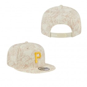 Men's Pittsburgh Pirates Cream Spring Training Leaf 9FIFTY Snapback Hat