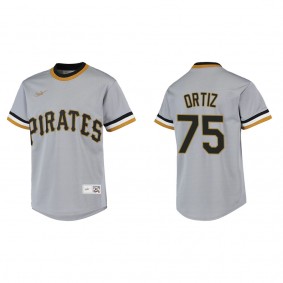 Youth Pittsburgh Pirates Luis Ortiz Gray Cooperstown Collection Jersey