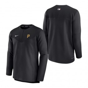 Men's Pittsburgh Pirates Nike Black Authentic Collection Game Time Performance Half-Zip Top