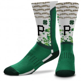 Pittsburgh Pirates For Bare Feet Four Leaf St. Patrick's Day V-Curve Crew Socks