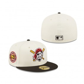 Men's Pittsburgh Pirates White Black Cooperstown Collection Three Rivers Stadium Chrome 59FIFTY Fitted Hat