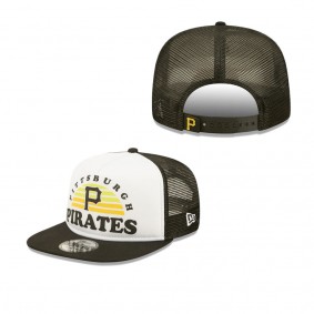 Men's Pittsburgh Pirates White Black Gradient Golfer 9FIFTY Snapback Hat
