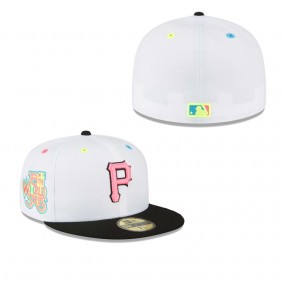 Men's Pittsburgh Pirates White Neon Eye 59FIFTY Fitted Hat