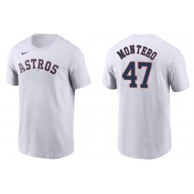 Men's Houston Astros Rafael Montero White Name & Number T-Shirt