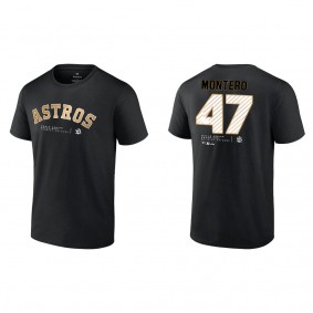 Rafael Montero Houston Astros Black 2022 World Series Champions T-Shirt