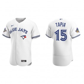 Raimel Tapia Toronto Blue Jays White 1992 World Series Patch 30th Anniversary Authentic Jersey