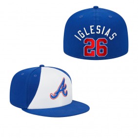 Raisel Iglesias Atlanta Braves White Royal 2023 City Connect Fitted Hat