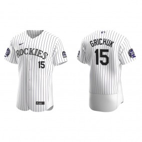 Randal Grichuk Colorado Rockies White Purple 30th Anniversary Authentic Jersey