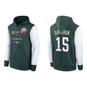 Randal Grichuk Men's Colorado Rockies Green Authentic Collection 2022 City Connect Therma Performance Pullover Hoodie