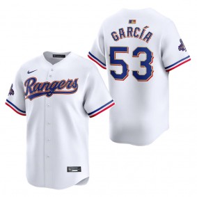 Men's Texas Rangers Adolis Garcia Nike White 2024 Gold Collection Limited Player Jersey