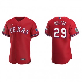Men's Texas Rangers Adrian Beltre Scarlet Authentic Alternate Jersey