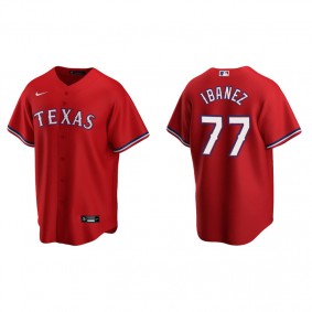 Men's Texas Rangers Andy Ibanez Red Replica Alternate Jersey