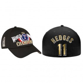 Men's Texas Rangers Austin Hedges Black 2023 World Series Champions Hat