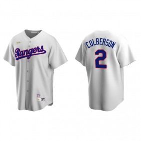 Men's Texas Rangers Charlie Culberson White Cooperstown Collection Home Jersey