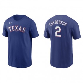 Men's Texas Rangers Charlie Culberson Royal Name & Number Nike T-Shirt