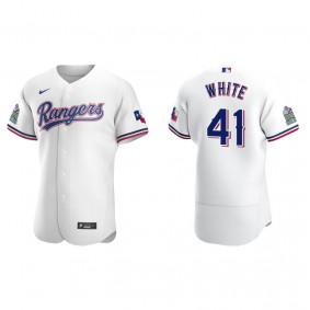 Men's Texas Rangers Eli White White Authentic Home Jersey