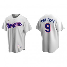 Men's Texas Rangers Isiah Kiner-Falefa White Cooperstown Collection Home Jersey