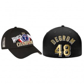 Men's Texas Rangers Jacob deGrom Black 2023 World Series Champions Hat