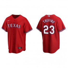 Men's Texas Rangers Jose Trevino Red Replica Alternate Jersey