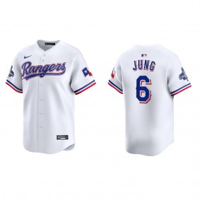 Men's Texas Rangers Josh Jung White 2023 World Series Champions Limited Jersey
