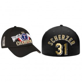 Men's Texas Rangers Max Scherzer Black 2023 World Series Champions Hat