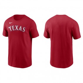 Men's Texas Rangers Red Nike T-Shirt