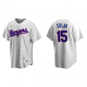 Men's Texas Rangers Nick Solak White Cooperstown Collection Home Jersey