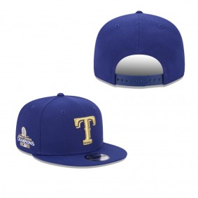 Men's Texas Rangers Royal 2024 Gold Collection 9FIFTY Snapback Hat