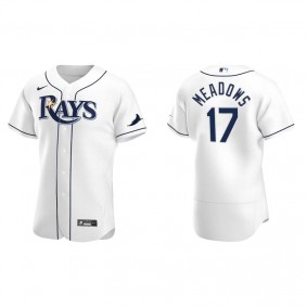 Men's Tampa Bay Rays Austin Meadows White Authentic Home Jersey
