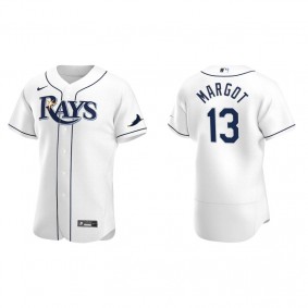 Men's Tampa Bay Rays Manuel Margot White Authentic Home Jersey