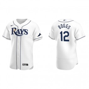 Men's Tampa Bay Rays Wade Boggs White Authentic Home Jersey