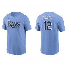 Men's Tampa Bay Rays Wade Boggs Light Blue Name & Number Nike T-Shirt