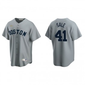 Men's Boston Red Sox Chris Sale Gray Cooperstown Collection Road Jersey