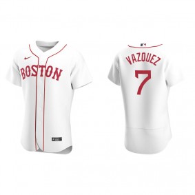 Men's Boston Red Sox Christian Vazquez White Authentic Alternate Jersey
