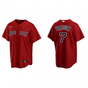 Men's Boston Red Sox Christian Vazquez Red Replica Alternate Jersey