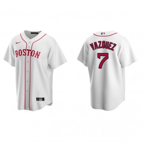 Men's Boston Red Sox Christian Vazquez White Replica Alternate Jersey