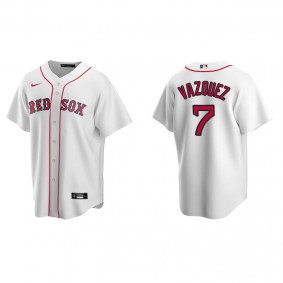 Men's Boston Red Sox Christian Vazquez White Replica Home Jersey