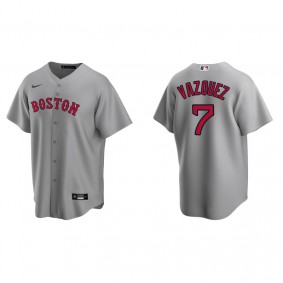 Men's Boston Red Sox Christian Vazquez Gray Replica Road Jersey