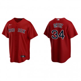 Men's Boston Red Sox David Ortiz Red Replica Alternate Jersey