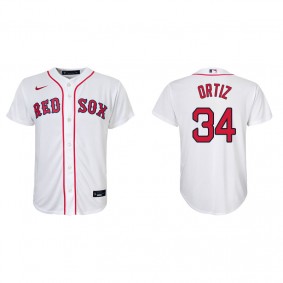 Youth Boston Red Sox David Ortiz White Replica Home Jersey