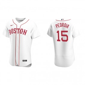 Men's Boston Red Sox Dustin Pedroia White Authentic Alternate Jersey