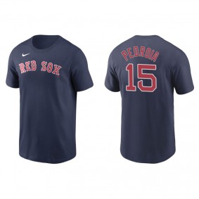 Men's Boston Red Sox Dustin Pedroia Navy Name & Number Nike T-Shirt